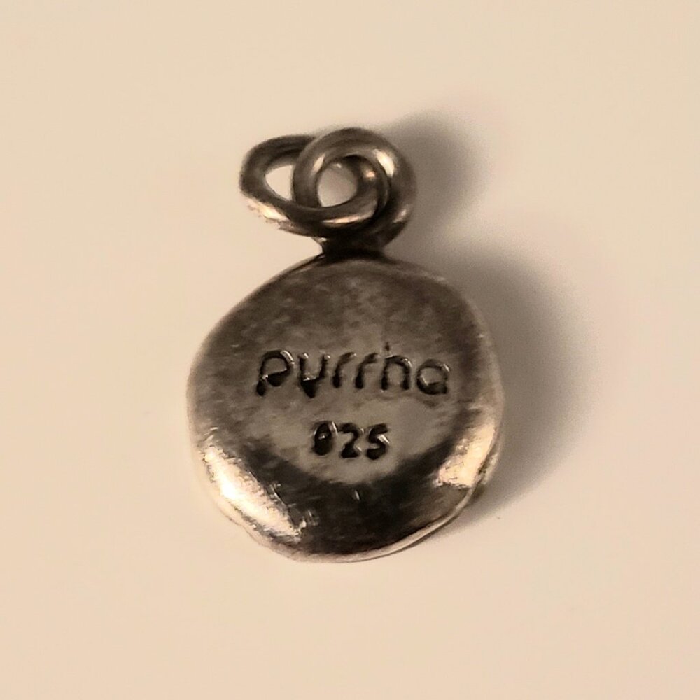 Retired Pyrrha Optimism 925 Sterling Silver Anchor Pendant Charm Talisman Disc - Picture 3 of 3